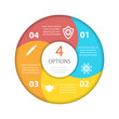 © Sergey - Covid-19 circle infographic. Medical and healthcare template with 4 elements, steps, options, parts or processes for presentation or diagram. Vector illustration.