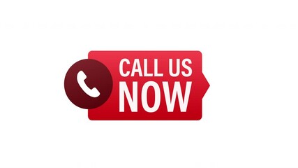 Canvas Print - Call us now. Information technology. Telephone icon. Customer service. stock illustration.