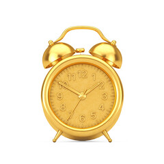 Aufkleber - Retro Golden Alarm Clock. 3d Rendering