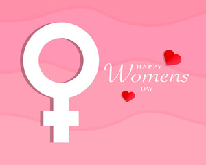 Wall Mural - Happy Womens Day In Paper Style Vector