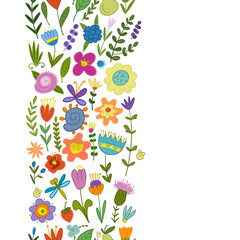 Wall Mural - Magic Garden Background. Seamless Pattern for your design