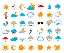 Weather Icons Vector Illustration