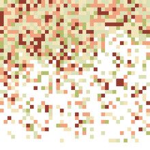 Multi Colored Pixelation. Vector Background With Colored Pixel Grid. Pixel Mosaic Illustration.