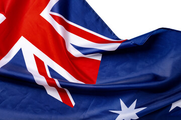 National flag of Australia, fabric textile background