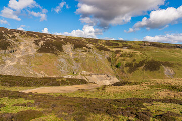 Wall Mural - Yorkshire Dales landscape at the Gunnerside Gill, with the remains of Bunton Mine, near Gunnerside, North Yorkshire, England, UK