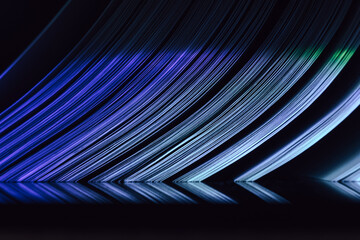 Poster - Close up Beautiful book pages in the color light on a night. Background pattern for design. Macro photography view.