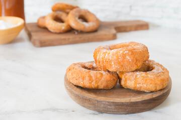 donuts and honey hand made