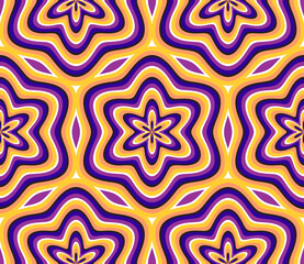 Wall Mural - colorful optical illusion seamless pattern. tileable design of hypnotic moving shapes.