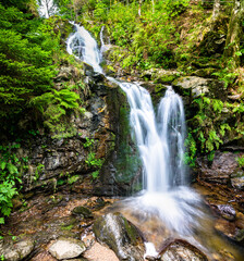 Sticker - Todtnau Waterfall in the Black Forest Mountains, one of the highest waterfalls in Germany