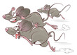 Running cartoon mice. Cartoon pest mouse series.
