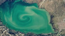 Lake Skadar In Montenegro Viewed From Space Areial. Contains Public Domain Image By NASA.