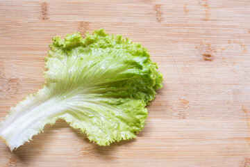 Canvas Print - Close up green lettuce in cooking concept.