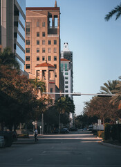 Wall Mural - office buildings street coral gables Miami Florida downtown apartment sky road city 