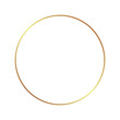 Gold frame border golden vector thin boarder round circle element