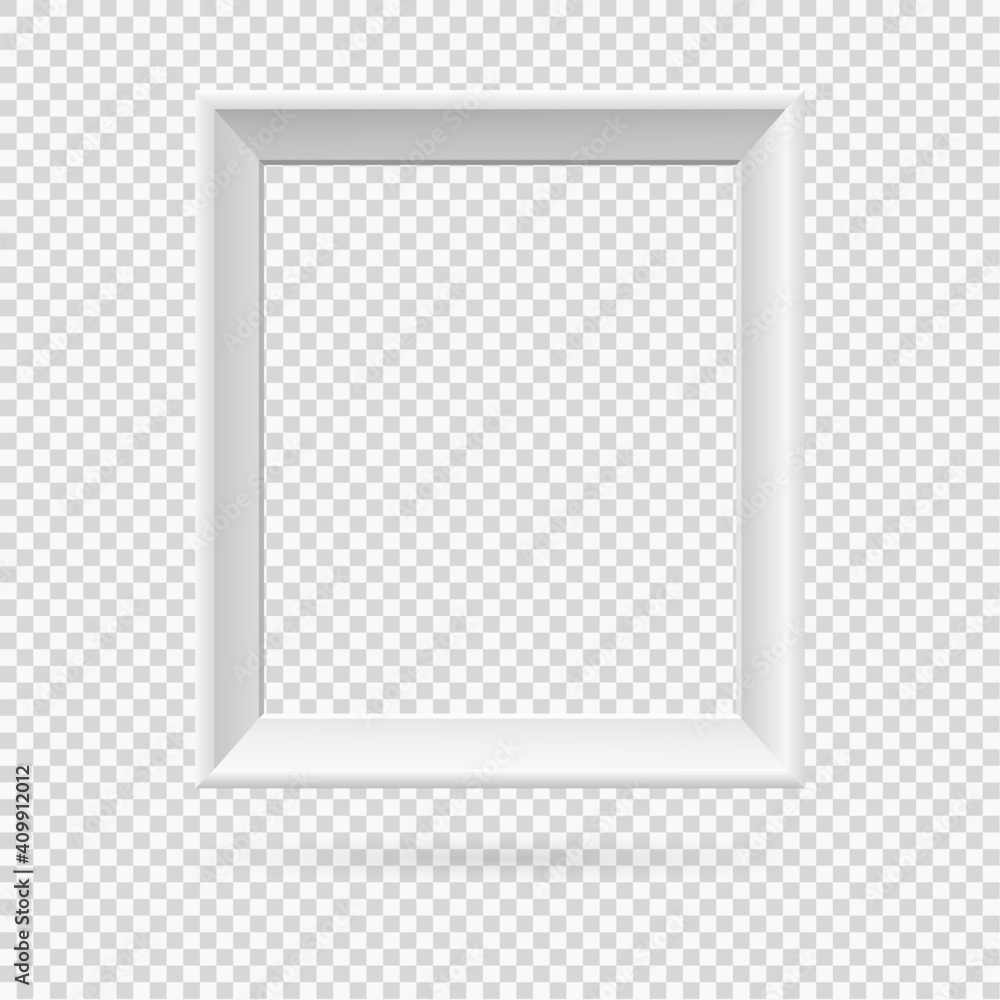 Presentation rectangular picture frame design element with shadow on ...