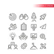 © Tsvetina - Business startup line vector icon set. Growth, start up development and launch icons. Outline, editable stroke.