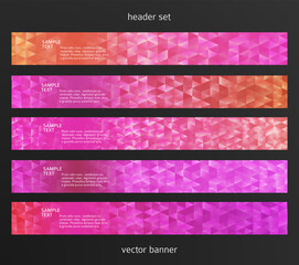 Wall Mural - set design elements business presentation template. vector illustration horizontal web banners backg