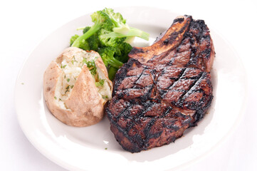 Poster - juicy grilled rib steak