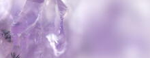 Purple Crystal. Banner Format. Macro