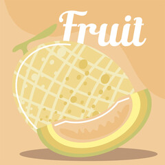 Sticker - melon fresh fruit organic healthy food
