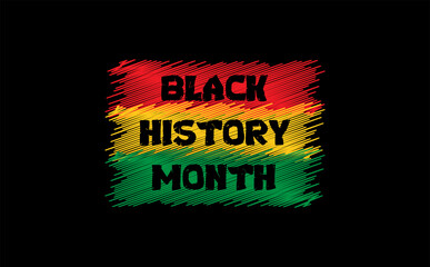Poster - African American History or Black History Month. Celebrated annually in February in the USA and Canada. black history background