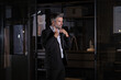 © Philippe Degroote/ADDICTIVE STOCK - Stock photo of elegant business man posing in his dressing room.