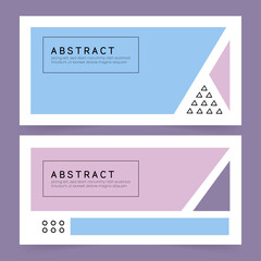Wall Mural - blue and purple simple geometric design template for banner, poster, flyer, card, social media ad. a