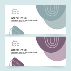 Wall Mural - unique artistic banners with bright background, shapes and geometric elements. abstract design cards