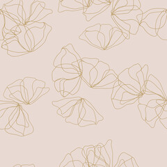 Wall Mural - Seamless floral abstract delicate pattern. Vector texture in pastel colors