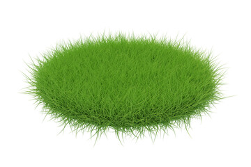 Aufkleber - circle grass field on white background with clipping path,