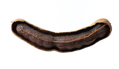 Wall Mural - Tamarind fruits isolated on white background.