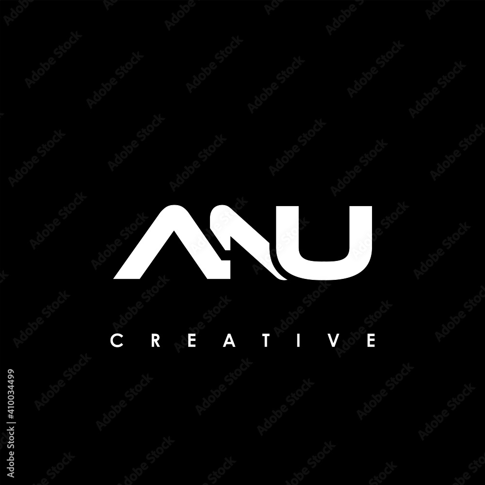 ANU Letter Initial Logo Design Template Vector Illustration Stock ...
