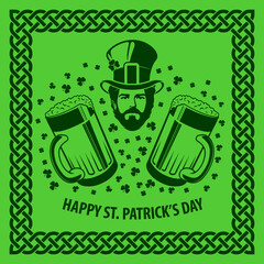 Saint Patrick's Day party poster design template. 