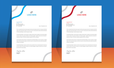 letterhead format template, business style letterhead design template. company letterhead template d