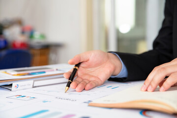 Wall Mural - Financial businessmen at work