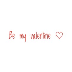 Sticker - ''Be my valentine'' Lettering