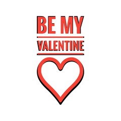 Sticker - ''Be my valentine'' Lettering