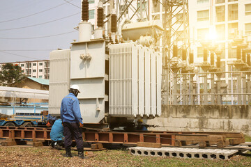 Moving large transformers using instruments