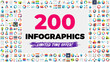 The Biggest Infographics Bundle Ever - includes 200 presentation templates, such as diagrams, charts, timelines, arrows, puzzle elements etc.