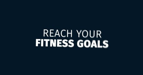 Wall Mural - personal training. reach your fitness goals. animated words. kinetic text animation. intro