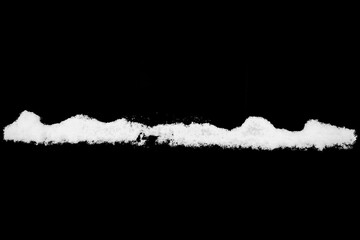 Wall Mural - snow band isolated on black background