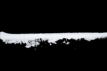 Wall Mural - snow band isolated on black background