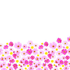 Wall Mural - frame made of natural flowers with place for text