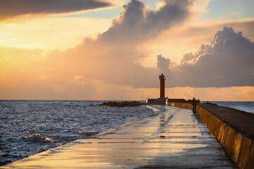 Poster - Lighthouse Mangalsala, Riga