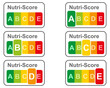 Darstellung der Lebensmittelkennzeichnung durch den Nutri-Score auf weiss