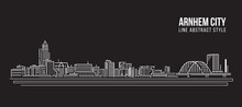 Cityscape Building Line Art Vector Illustration Design -  Arnhem City