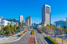 Scenery Of Makuhari New City, Chiba Prefecture, Japan. Makuhari Is A New Business District Near Tokyo.