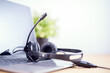 © hin255 - Call center and customer service support with VOIP headset