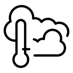 Wall Mural - cloudy weather icon. outline cloudy weather vector icon for web design isolated on white background