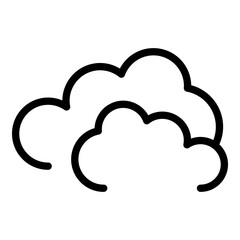 Wall Mural - cloudy day icon. outline cloudy day vector icon for web design isolated on white background